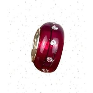 NEW Chamilia City Lights Fuchsia Pink Inclusion Murano Glass Bracelet Charm Bead